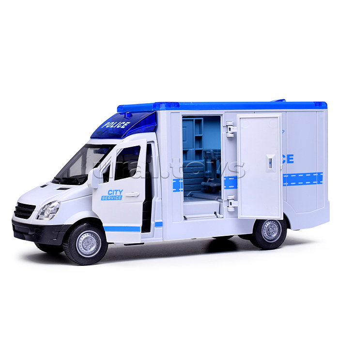 Машина "Rescue service" свет, звук) цвет синий, в коробке