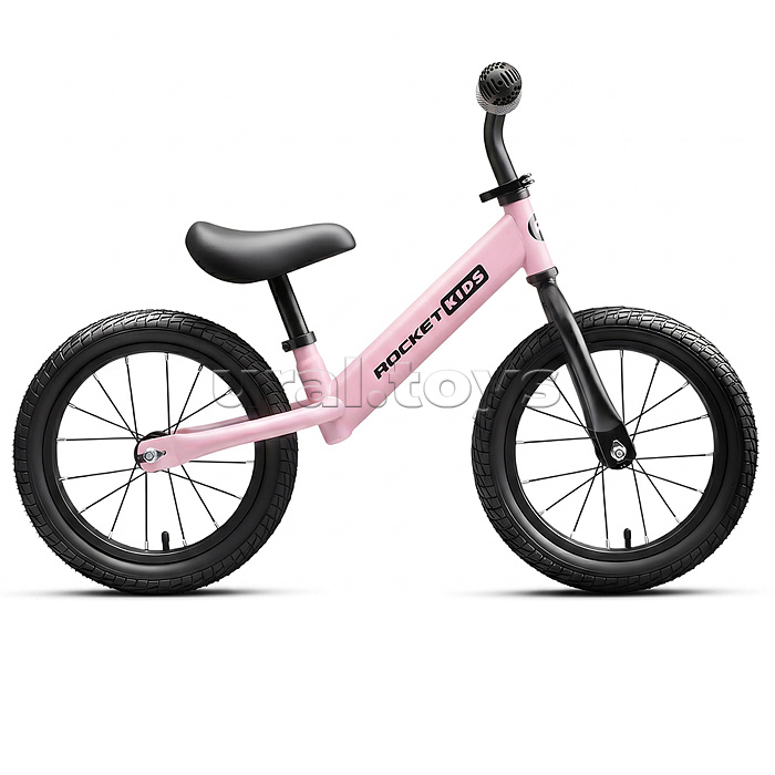 Беговел 14" Rocket R0045NEW-PK, колеса надувные, цвет розовый