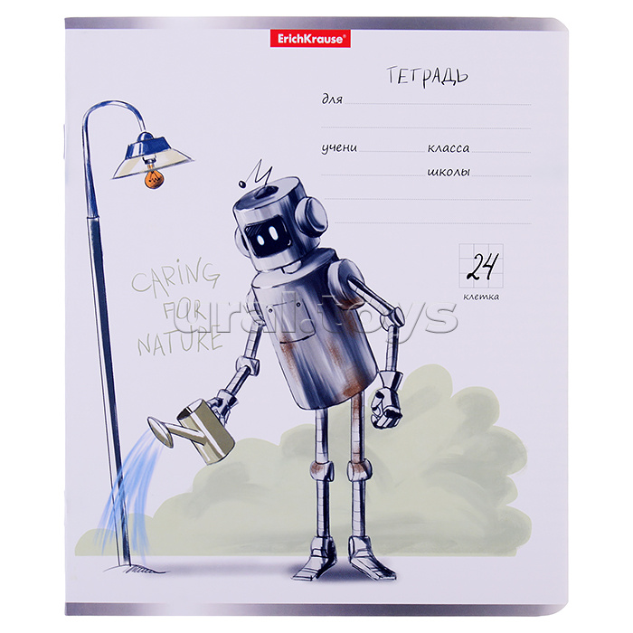 Тетрадь 24л., клетка, "Robolife" (в плёнке по 10 шт.) Тетрадь 24л., клетка, "Robolife" (в плёнке по 10 шт.)