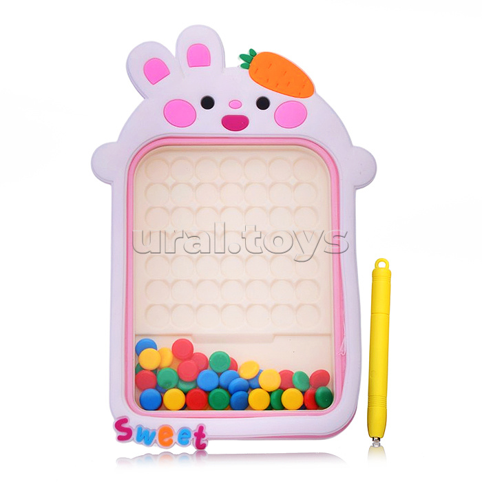 Мозаика "Зайка рисовай-ка" (магнитная) в коробке