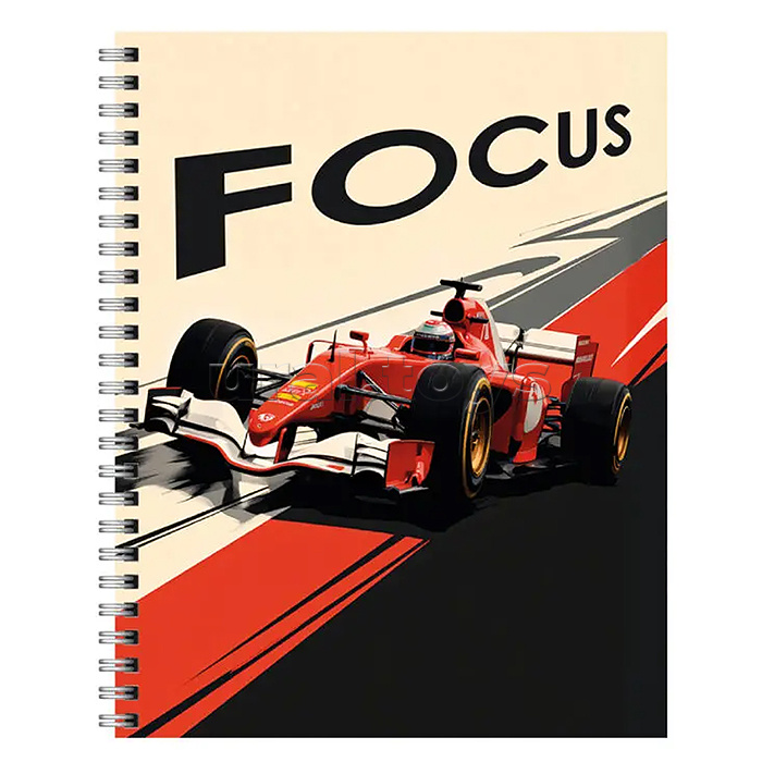 Тетрадь 96л. клетка "Formula-1" А5 гребень