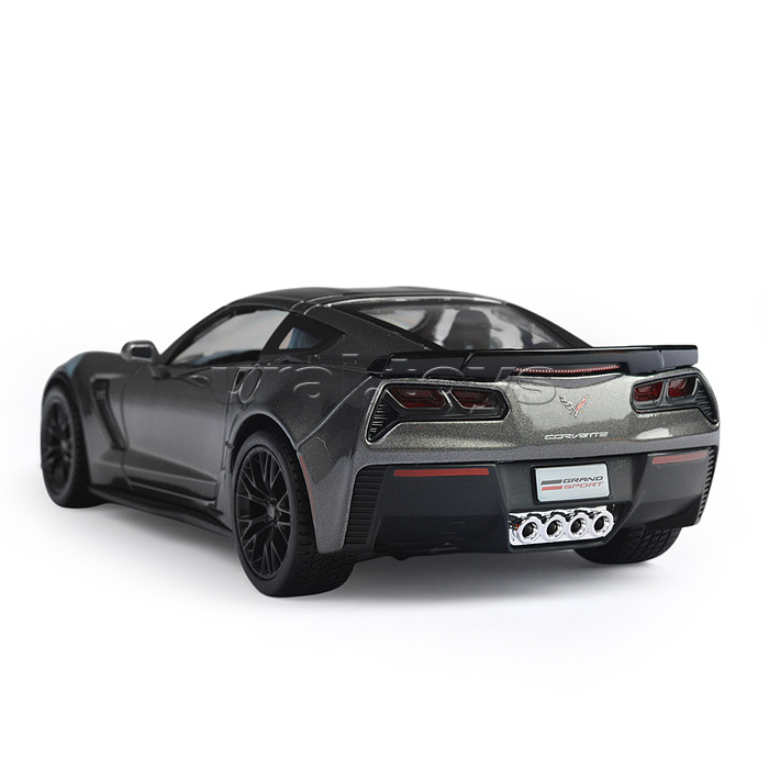 Машинка die-cast 2017 Corvette Grand Sport, 1:24, серебристая, открывающиеся двери