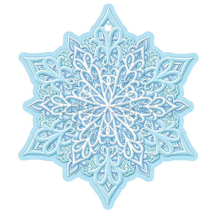 Гирлянда на нитях "Новогодние игрушки" (10 фигурок + золотой шнур 2 м)