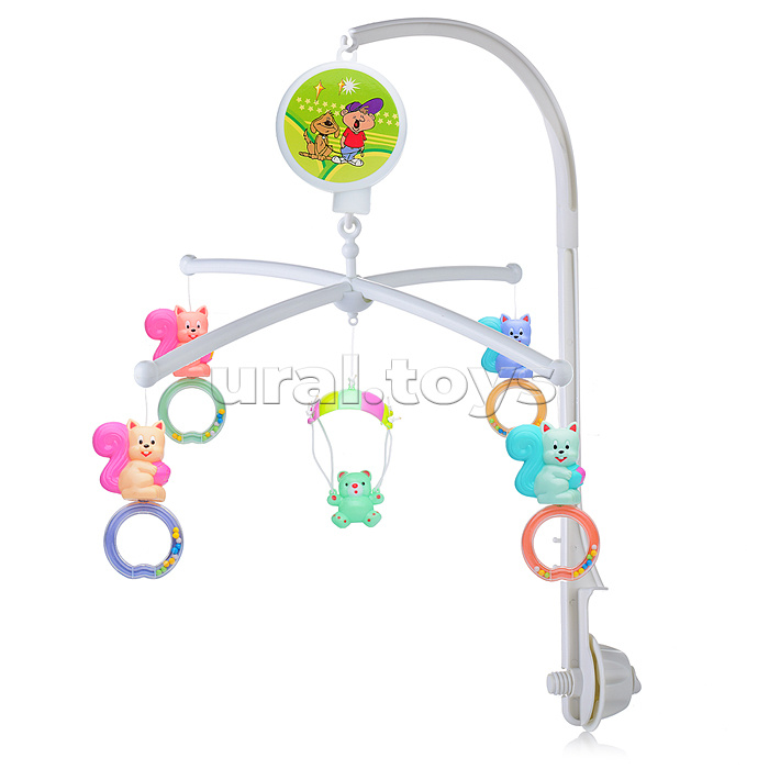 Мобиль "Очаровательные белочки" на кроватку, в коробке