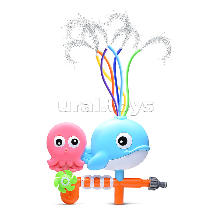 Игрушка - брызгалка "Морские друзья", для подключения к водному шлангу, в коробке