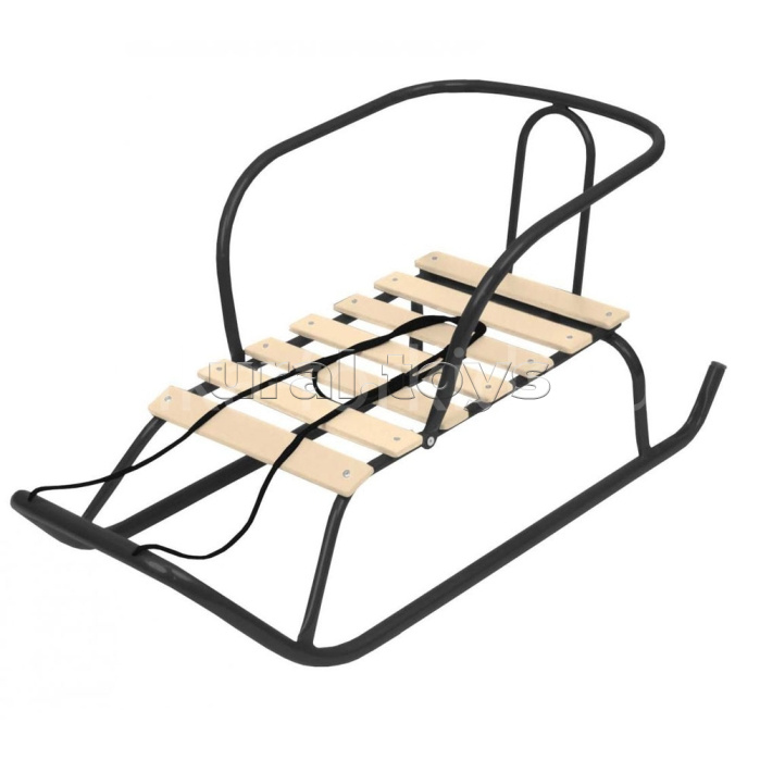 Игрушка. Санки детские "Ветерок 1+" (черный)