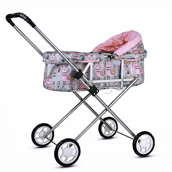 Коляская кукольная прогулочная, металлическая, складная
