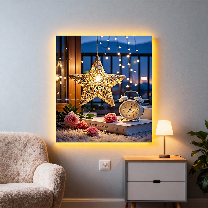 Мозаика алмазная "Вечер в беседке" (светится в темноте) 40*30 см.