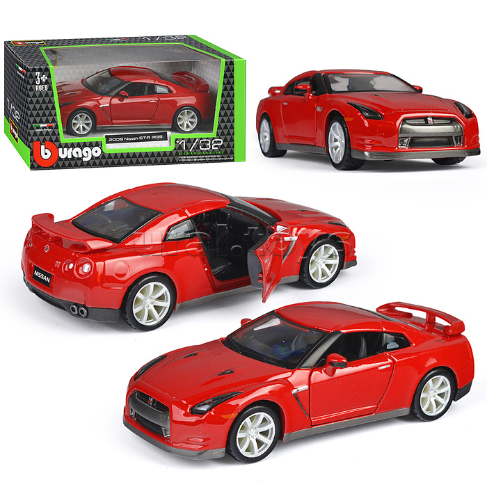 Машинка die-cast Nissan GT-R (R35) 2009, 1:32, красная