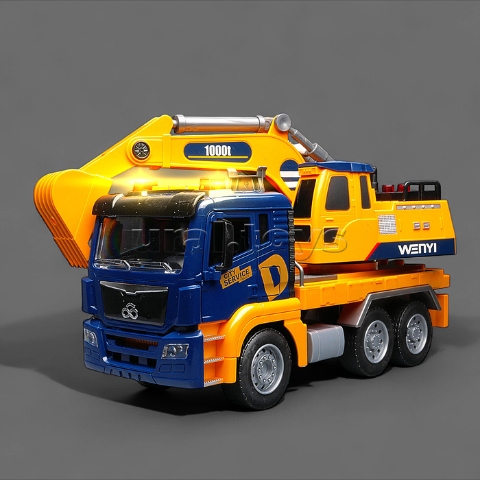 Машина "Экскаватор" 1:10 (свет, звук) в коробке