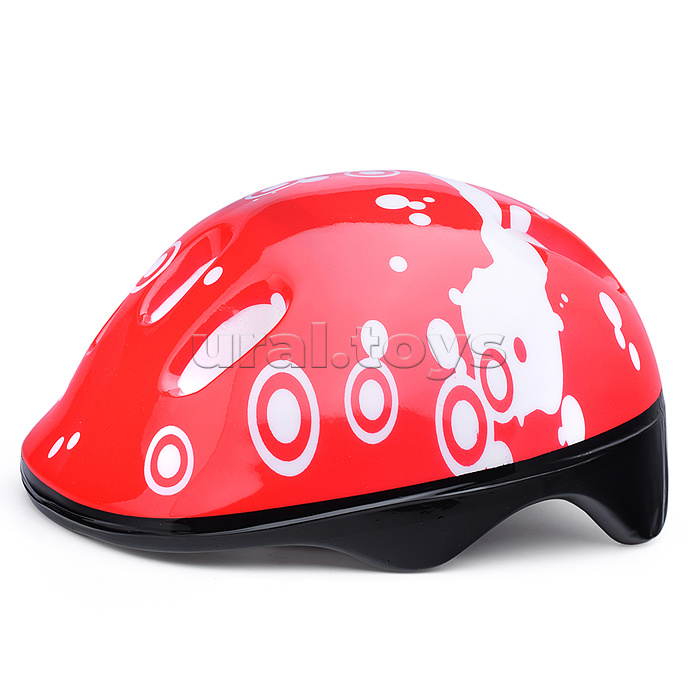 Ролики детские, размер M, красные (со шлемом и защитным снаряжением)