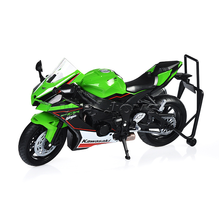 Мотоцикл 1:12 Kawasaki Ninja ZX-10R, зеленый Мотоцикл 1:12 Kawasaki Ninja ZX-10R, зеленый
