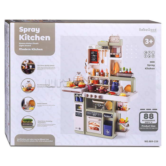 Игровой набор кухня "Modern Kitchen" (свет, звук, слив воды) в коробке