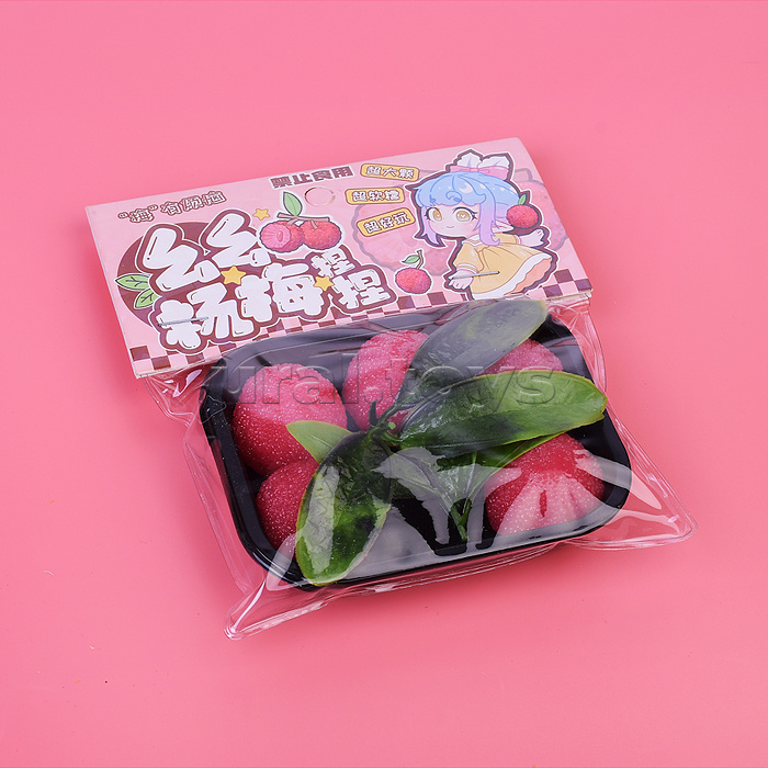 Игрушка -антистресс "Ягодки с листочками" в пакете