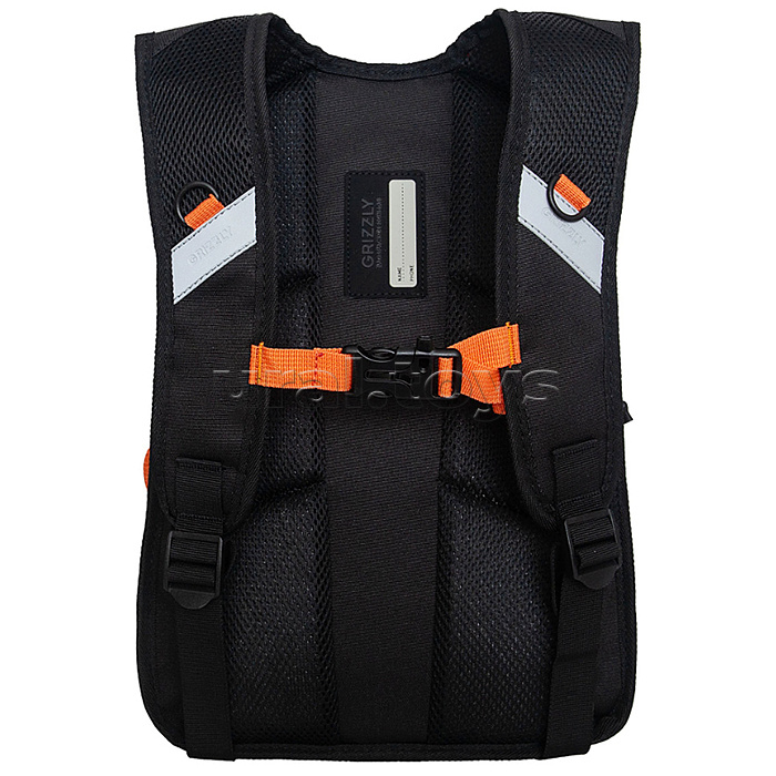 Рюкзак школьный (/1 черный - оранжевый)