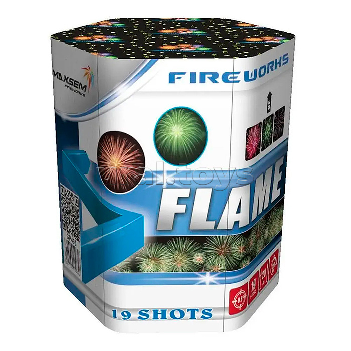 
Батарея салютов "Flame" (0,8" х 19 залп.) * в кор. 18 шт. Срок до 01.02.30