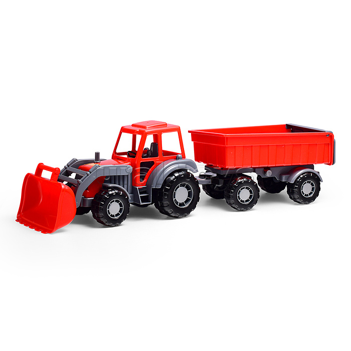 Алтай, трактор с прицепом №1 и ковшом