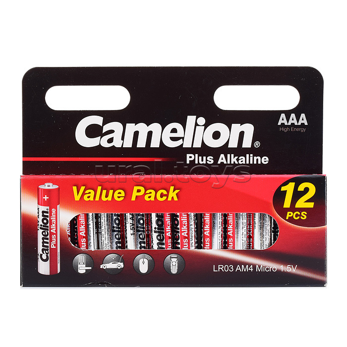 Батарейки алкалиновые Camelion Plus Alkaline LR03-HP12 LR03 BL12