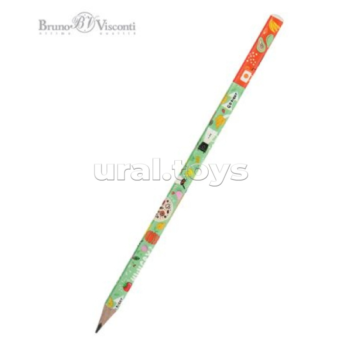 Карандаш чернографитный "HappyGraphix. Веган. Тыква" НВ