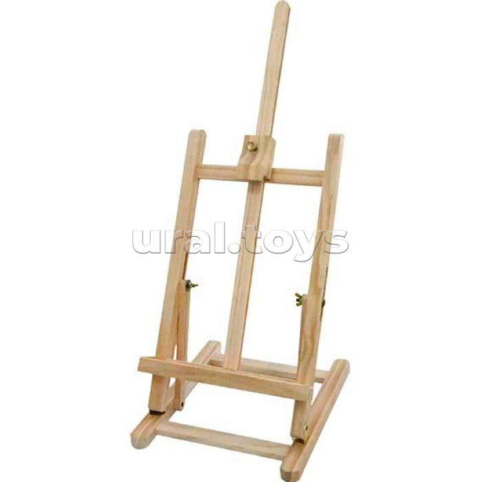 Мольберт художественный "ART" настольный, деревянный, 23x25x59 см, максимальная высота холста 43 см, с возможностью регулировки угла наклона, в картонной коробке