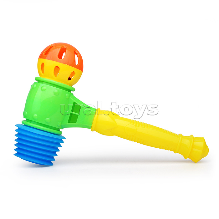 Молоток - стучалка "Туки" с погремушкой 35 см., в сетке