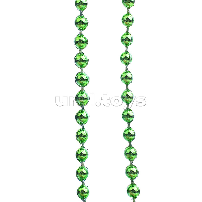 Новогоднее украшение "Бусы" зеленые, 10м,в пакете