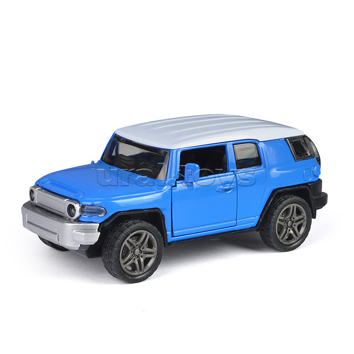 Синяя инерционная машинка Внедорожник  die-cast,1:32, открывающиеся двери