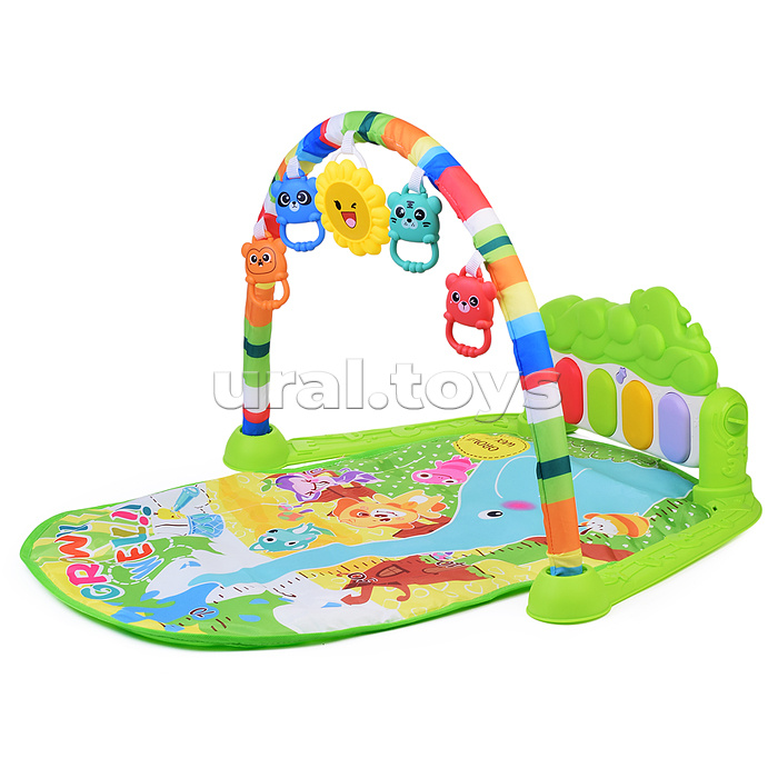 Коврик развивающий "Забавные друзья" с ростомером, в коробке