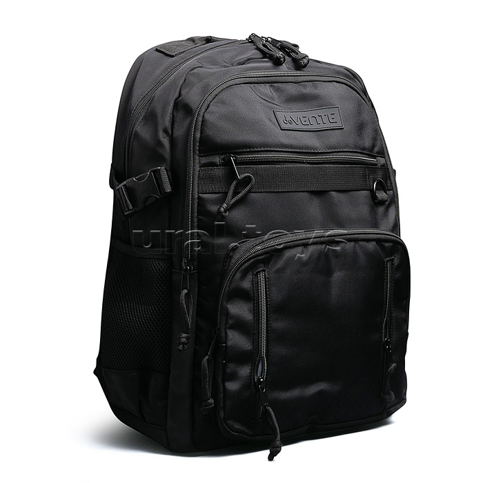 Рюкзак "Black" подростковый 44x31x18 см (18 л) 500 г, плотный износостойкий нейлон с водоотталкивающей пропиткой, 2 отделения на молнии (одно с уплотненным отделением для ноутбука до 17 дюймов и книг, второе - с карманом на молнии и органайзером), 3 перед