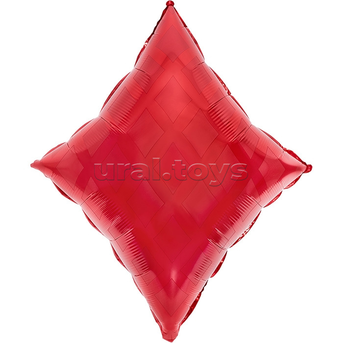 Шар (27''/69 см) Фигура, Покер, Карточная масть: Бубны, Красный, 1 шт. в уп.