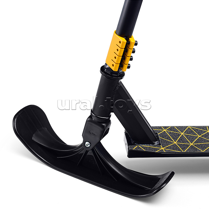 Самокат-снегокат трюковой в коробке (золотой)