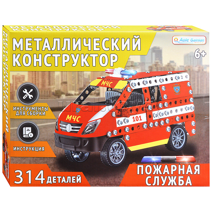 
Конструктор металлический "МЧС" (314 дет.) в коробке