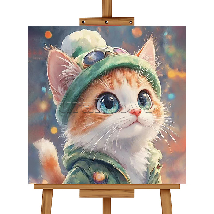 Мозаика алмазная "Котёнок" 20*20см