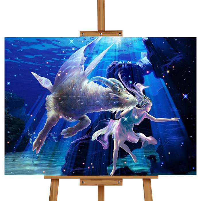 Мозаика алмазная "Козерог" 40*50см.