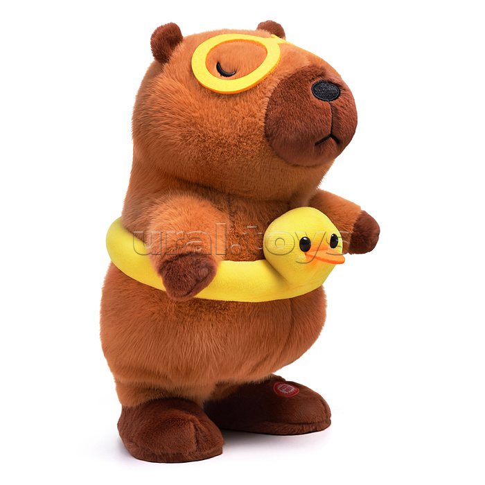 Мягкая игрушка "Капибара" интерактивная, в коробке