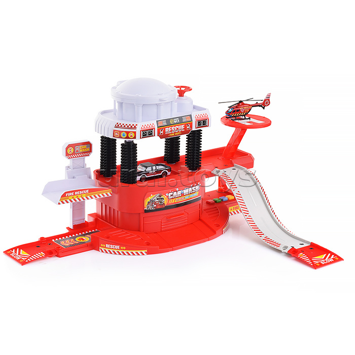 Парковка "Автомойка" в коробке (красный)