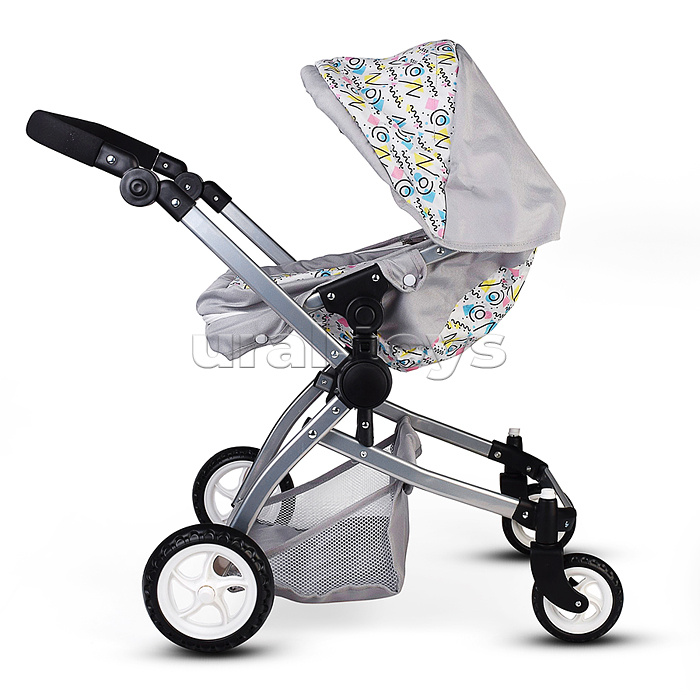 Коляская кукольная металлическая, цвет розовый