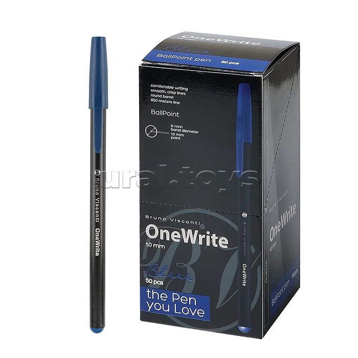 Ручка "OneWrite Black" шариковая 1.0 мм, синяя Ручка "OneWrite Black" шариковая 1.0 мм, синяя