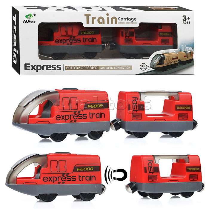 Поезд "Exspress train" красный, в коробке
