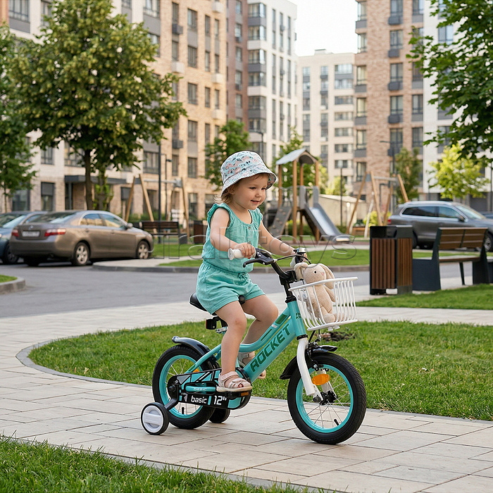 Велосипед 12" Rocket Basic, цвет бирюзовый
