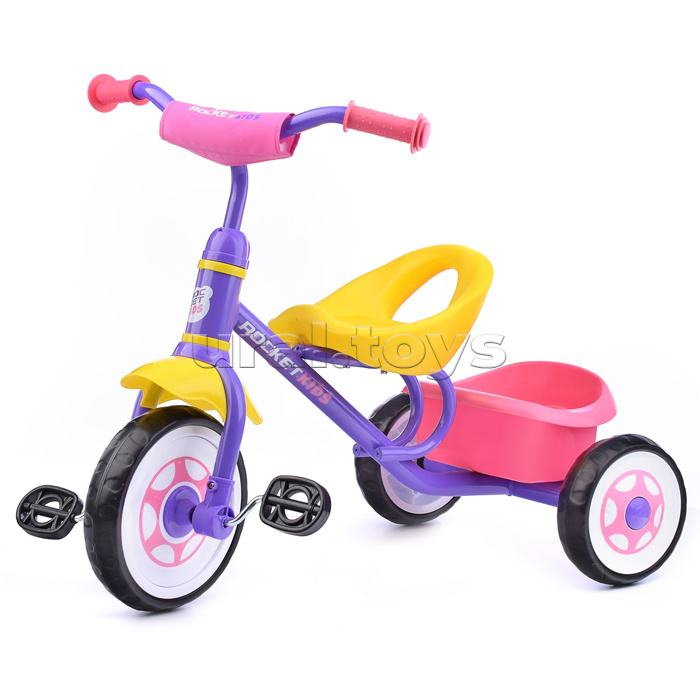Велосипед трехколесный Rocket, колеса EVA 10"/8", цвет фиолетовый