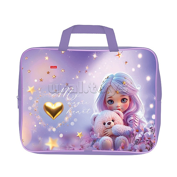 Сумка текстильная с ручками А4ф 350х265х75мм для тетрадей "Лилу"