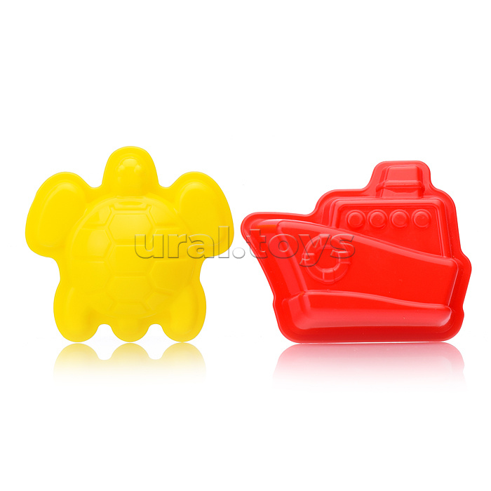 Песочный набор "Морские приключения" ( уточка, 3 формочки, совок, ведро )