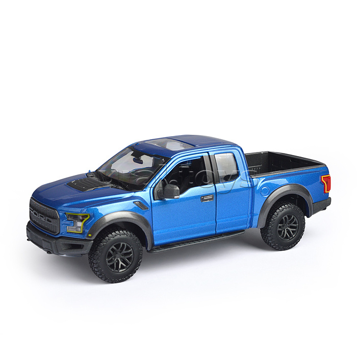 Машинка die-cast 2017 Ford F-150 Raptor, 1:24, синяя, открывающиеся двери