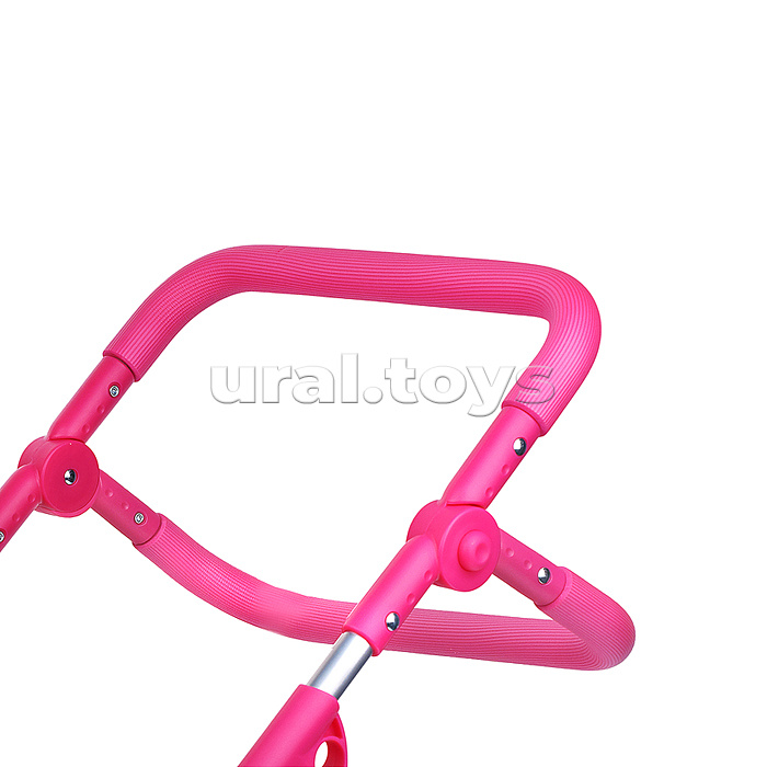 Коляска для кукол, металлическая, складная, с сумкой-переноской, корзиной и складным козырьком в пакете