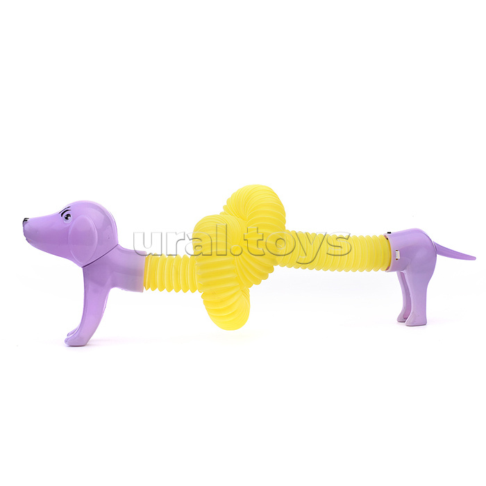 Игрушка-антистресс "Такса" свет (32 см.) в пакете