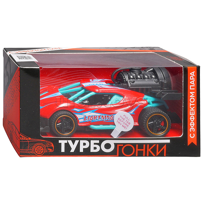 Гоночная машинка свет, звук с имитацией дыма, 1:32, Speed Racing, красная