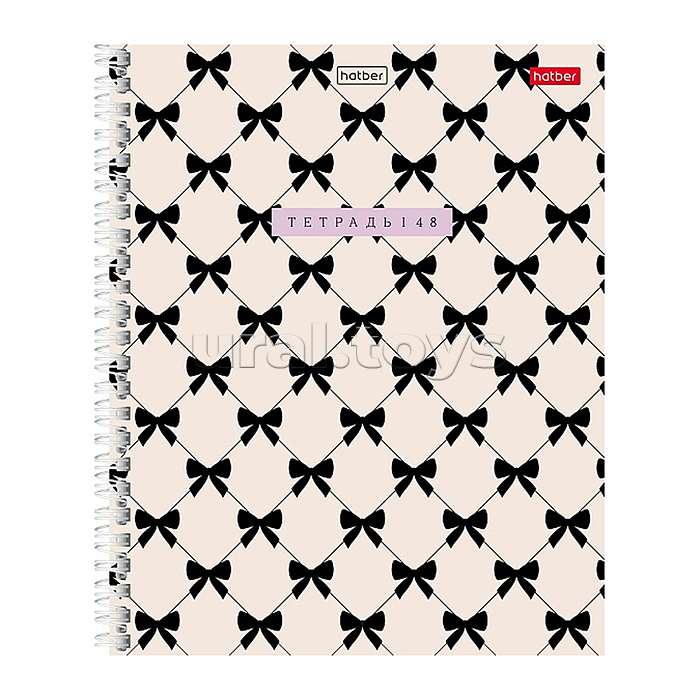 Тетрадь 48л. клетка "Нежные акценты" А5ф 60-65г/кв.м на гребне тиснение перфорация на отрыв 4 диз
