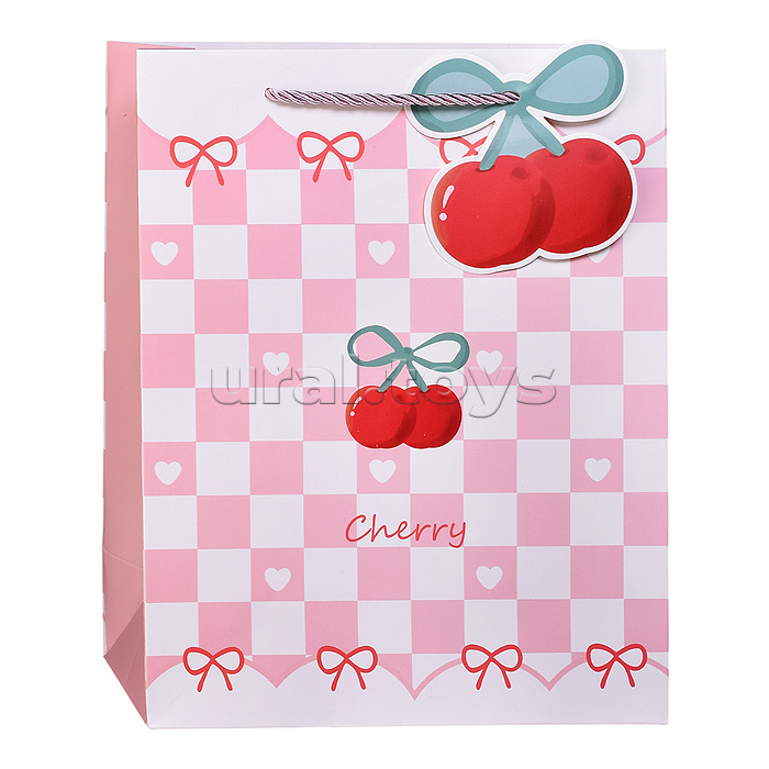 Пакет подарочный "Вишенка" 32*26*12см.