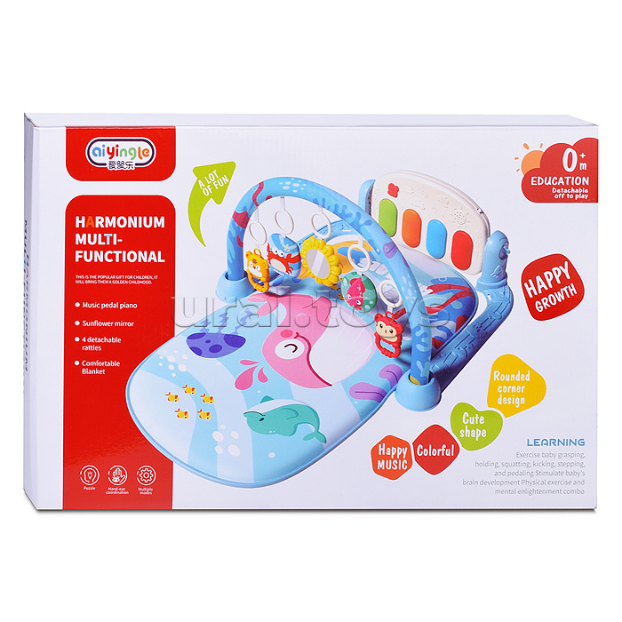 Коврик развивающий "Морское приключение" с пианино, в коробке